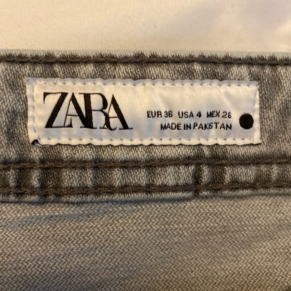 Zara Gray Flare & Wide Leg Jeans